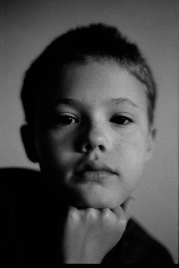 Portrait mit analoger Textur