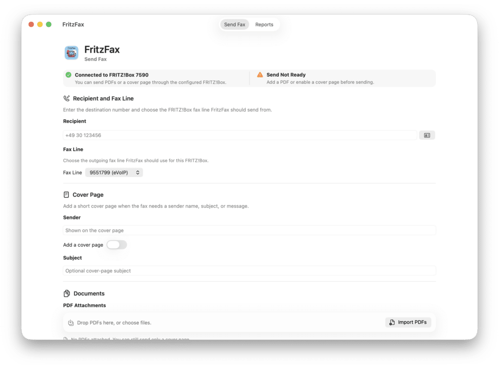 FritzFax Screenshot